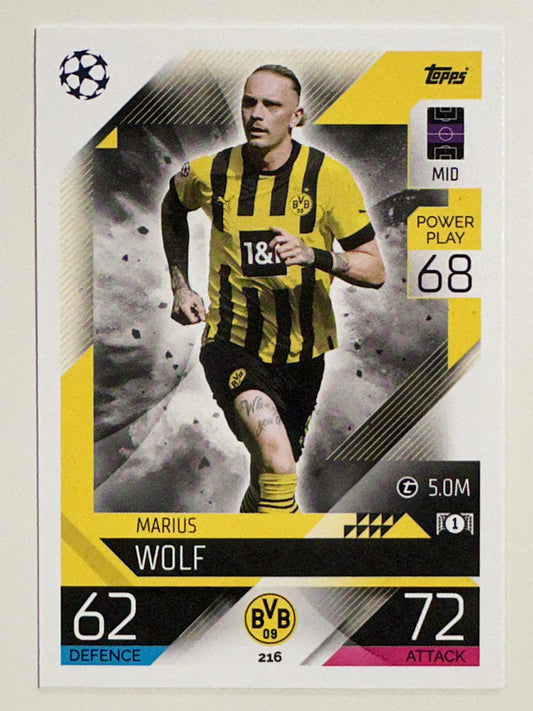 216. Marius Wolf (Borussia Dortmund) – Topps Match Attax 2022:2023 card