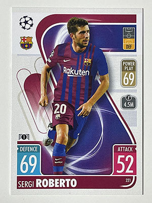 221.-Sergi-Roberto-FC-Barcelona-Match-Attax-2021-22-Topps-Football-Card