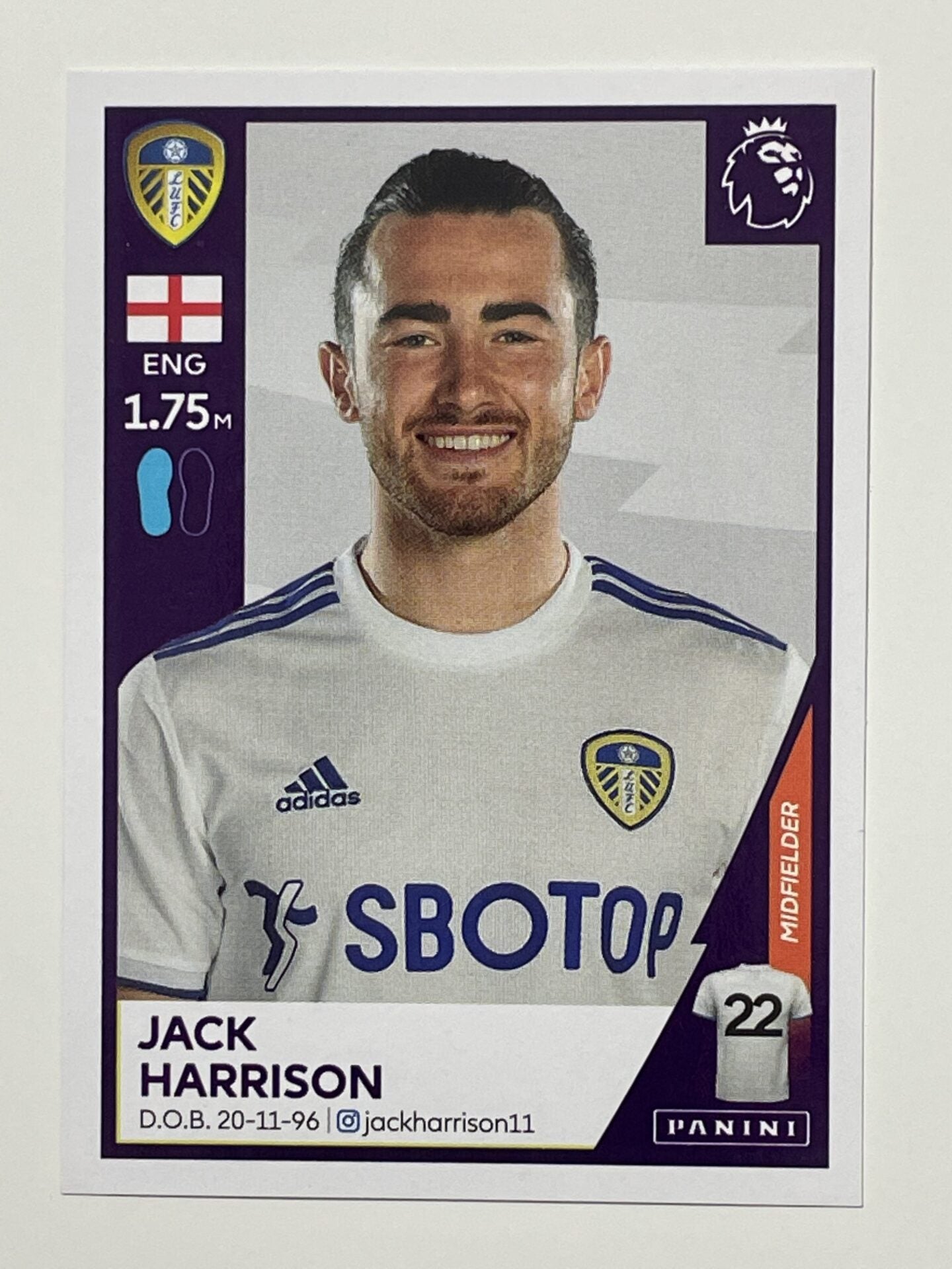 272 Jack Harrison (Leeds United) Premier League 2021 Stickers – Solve ...
