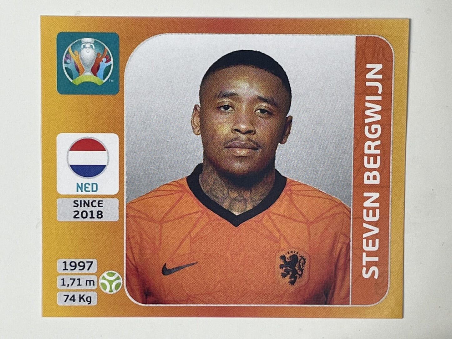 286. Steven Bergwijn (Netherlands) – Euro 2020 Stickers