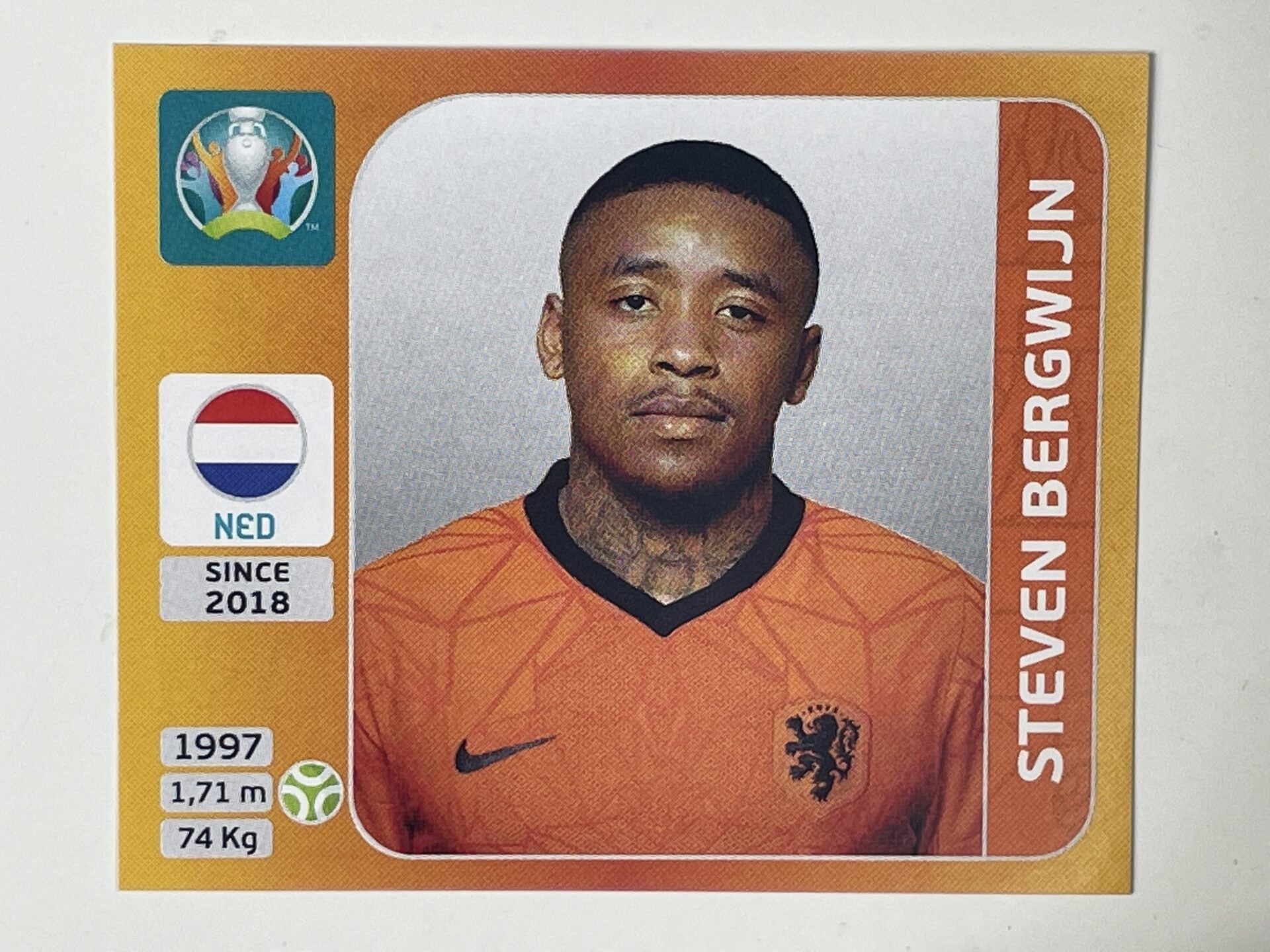 286. Steven Bergwijn (Netherlands) – Euro 2020 Stickers