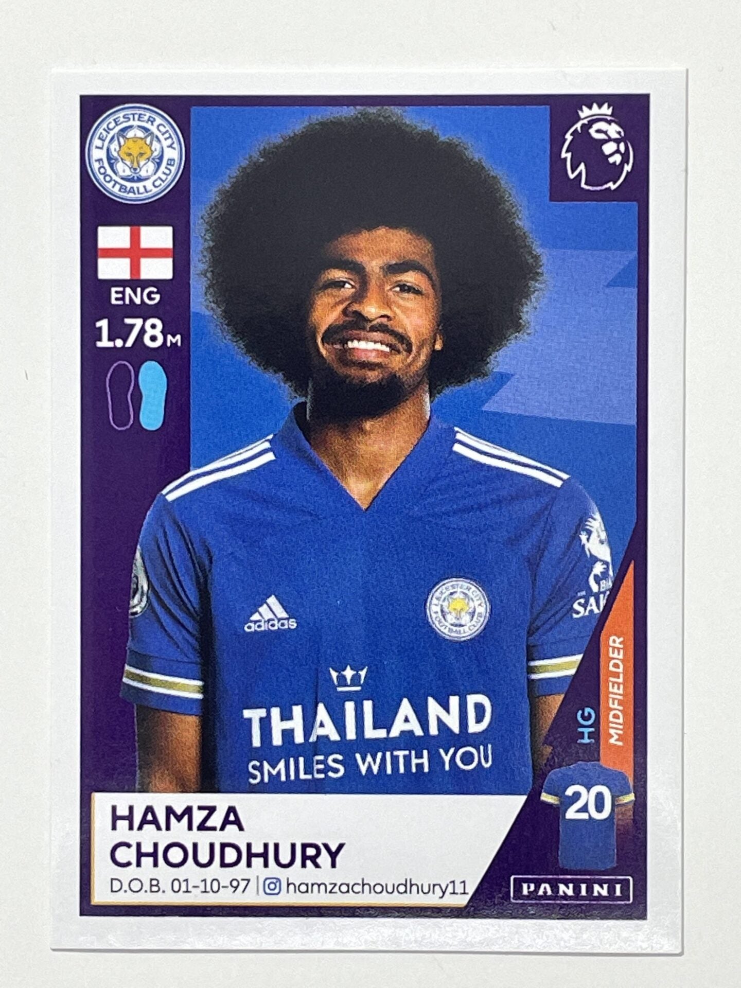 301 Hamza Choudhury (Leicester City) Premier League 2021 Stickers ...