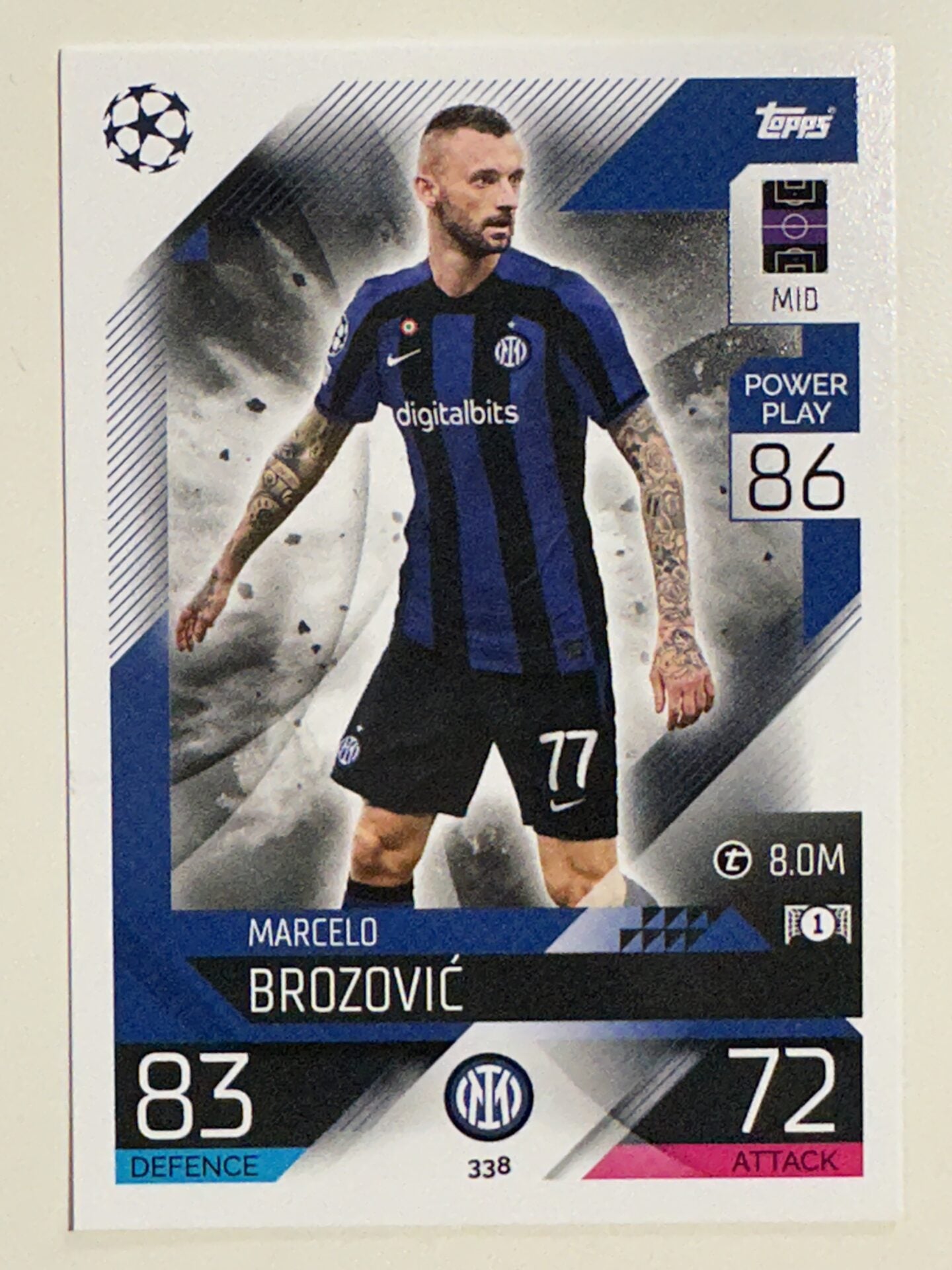 338. Marcelo Brozovic (FC Internazionale Milano) – Topps Match Attax 2022:2023 card