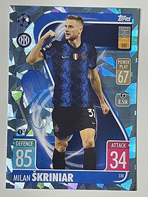 338.-Milan-Skriniar-Crystal-Foil-Parallel-Inter-Milan-Match-Attax-2021-22-Topps-Football-Card