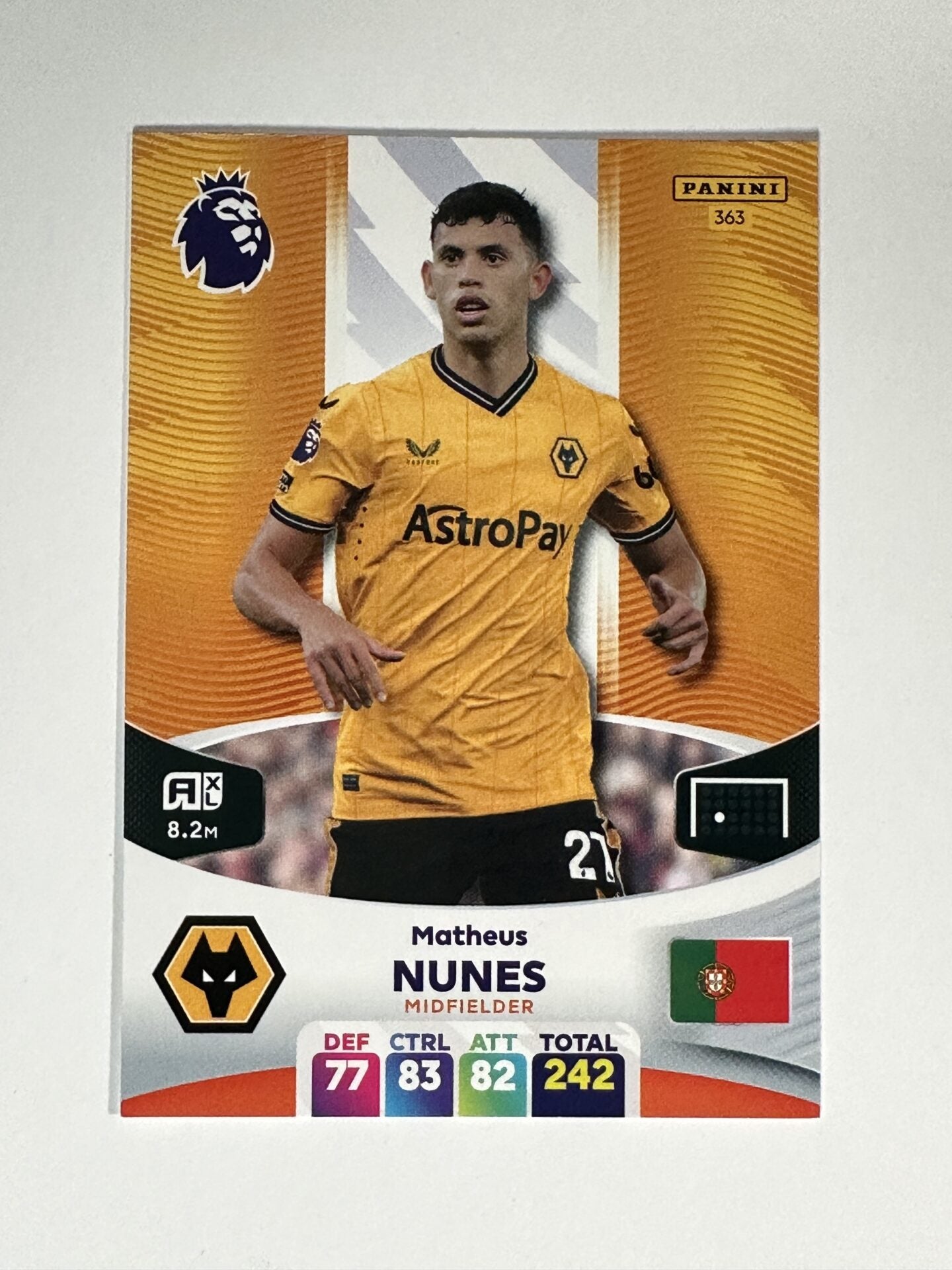 Panini Wolves 363 Matheus Nunes Wolves Base Panini Premier League Adrenalyn XL 2024 ...