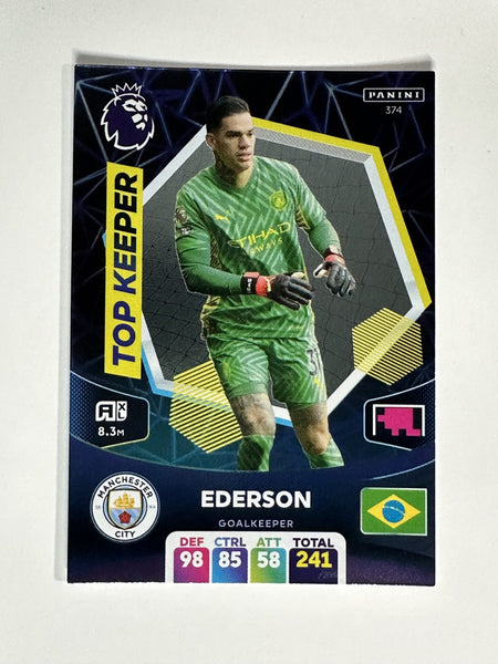 Carte Ederson – 2023-24 Panini Prizm PL, Tiger Stripes SSP #6