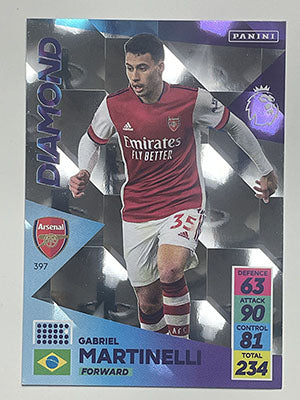397.-Gabriel-Martinelli-Arsenal-Diamond-Panini-Adrenalyn-XL-2021-22-Card-Football