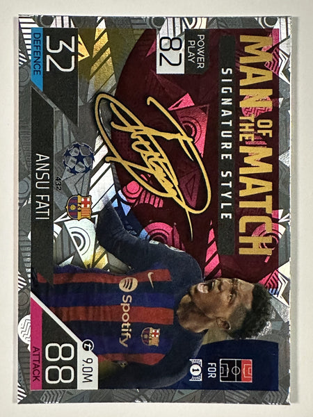 432 Ansu Fati Man of the Match Signature Style (Barcelona