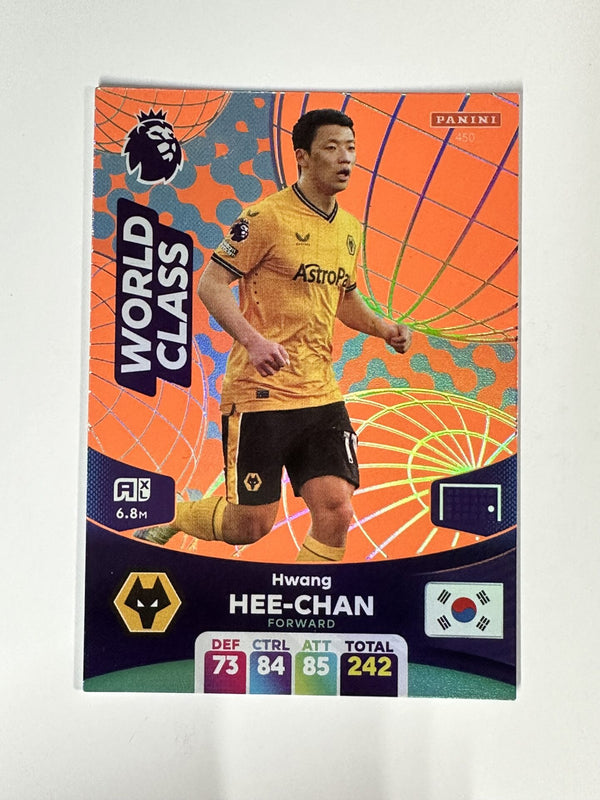 Panini Wolves 450 Hwang Hee-chan Wolves World Class Panini Premier League Adrenalyn ...