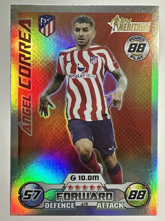 478 Angel Correa Heritage (Atletico Madrid) Topps Match Attax 2022:2023 Card