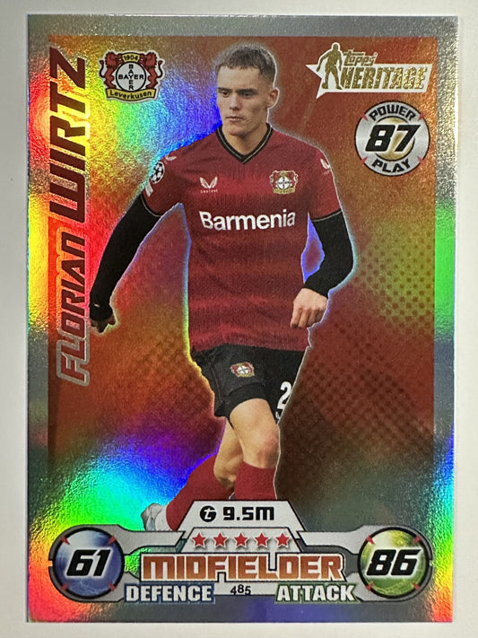 485 Florian Wirtz Heritage (Bayer Leverkusen) Topps Match Attax 2022:2023 Card