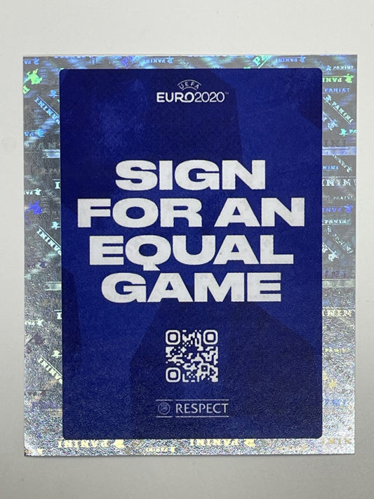 5. Sign for an Equal Game – Respect – Euro 2020 Stickers