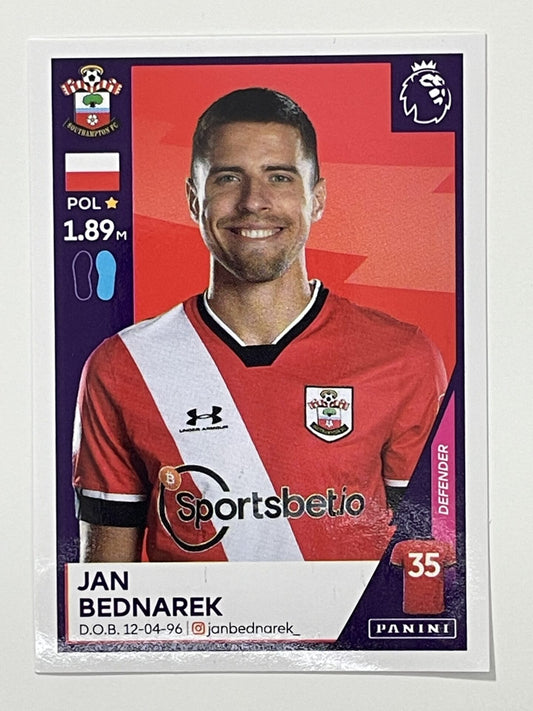 507 Jan Bednarek Sticker Southampton Premier League 2021 Football Sticker