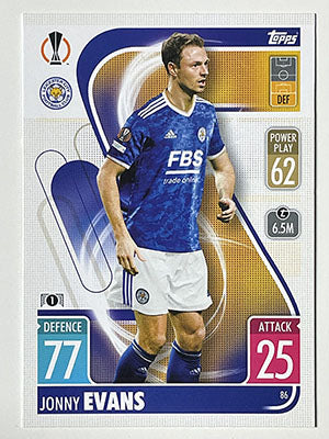 86.-Jonny-Evans-Leicester-City-Match-Attax-2021-22-Topps-Football-Card