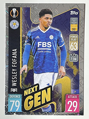 89.-Wesley-Fofana-Next-Gen-Leicester-City-Match-Attax-2021-22-Topps-Football-Card