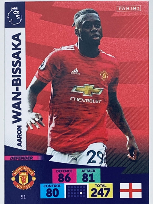 Aaron Wan-Bissaka (Manchester United) Football Card – Premier League Adrenalyn XL 2020:21