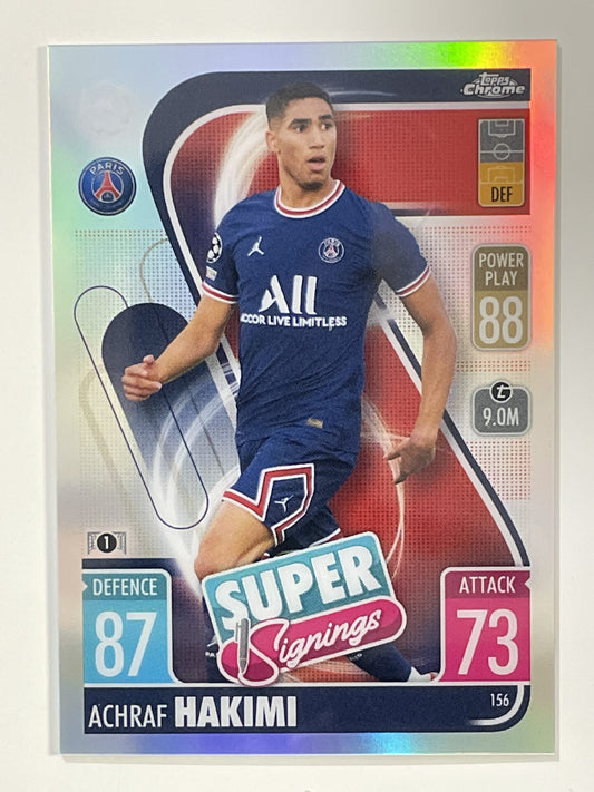 Achraf Hakimi Refractor Topps Match Attax Chrome 2021 2022
