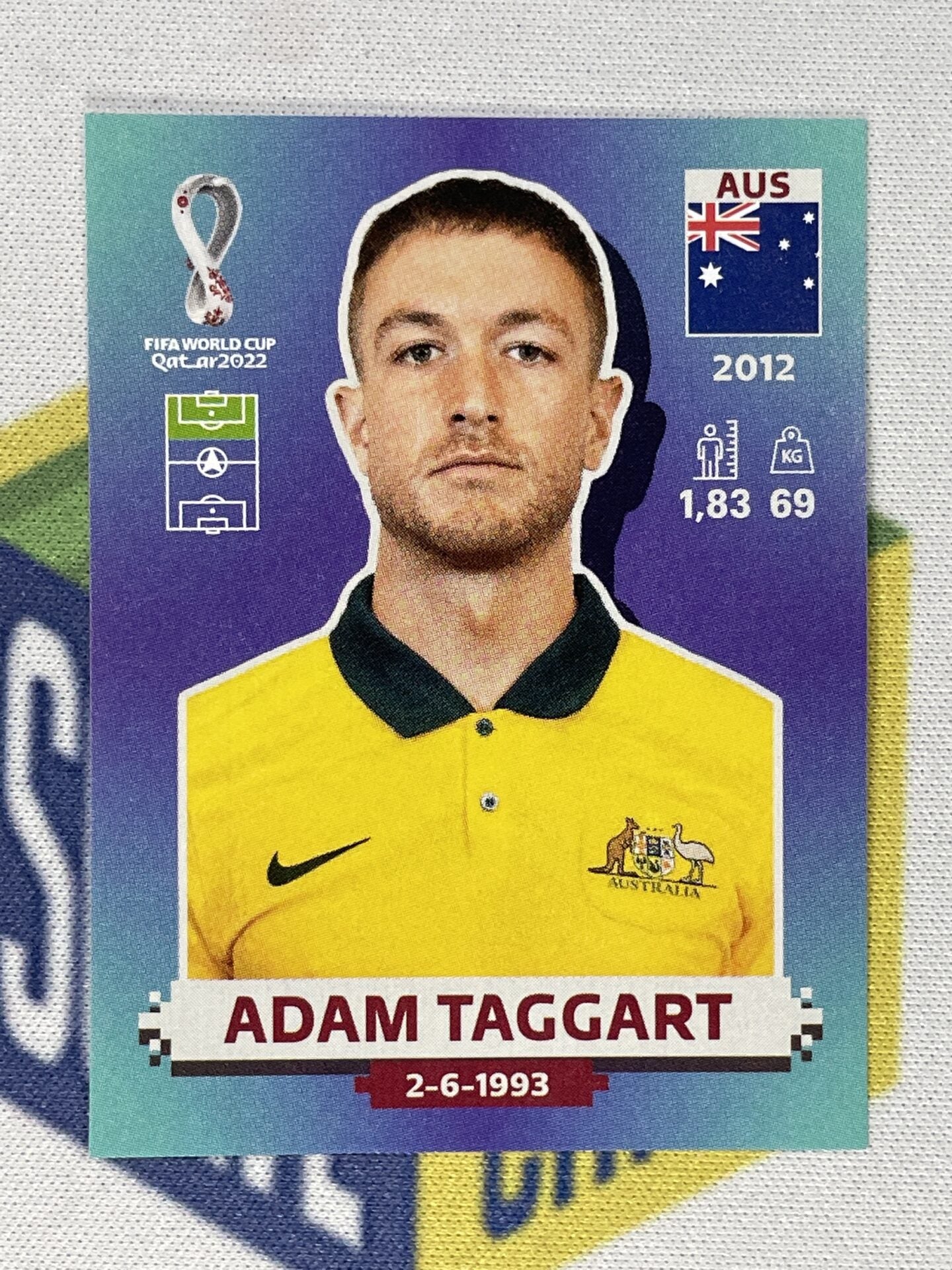 Adam Taggart Australia Panini World Cup 2022 Qatar Stickers