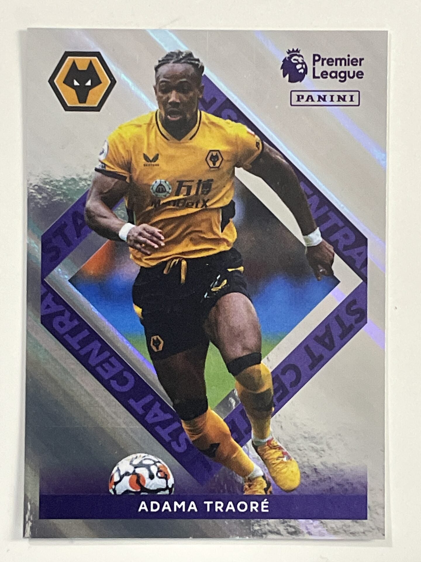 Panini Wolves 332 Adama Traore Stat Central Wolves Panini Premier League 2022 Sticke ...