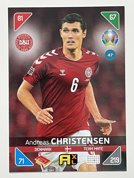 Andreas Christensen Team Mates (Denmark) Football Card – Euro 2020 Adrenalyn XL