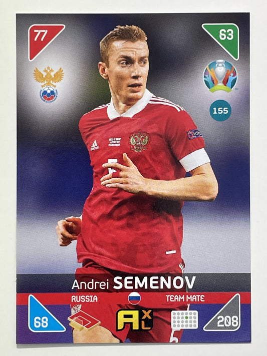 Andrei Semenov Team Mates (Russia) Football Card – Euro 2020 Adrenalyn XL