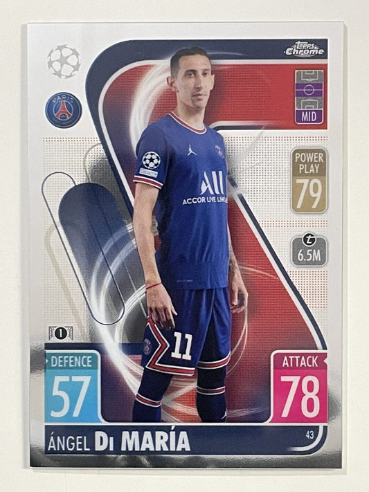 Angel Di Maria PSG Topps Match Attax Chrome 2021 2022 Football Card
