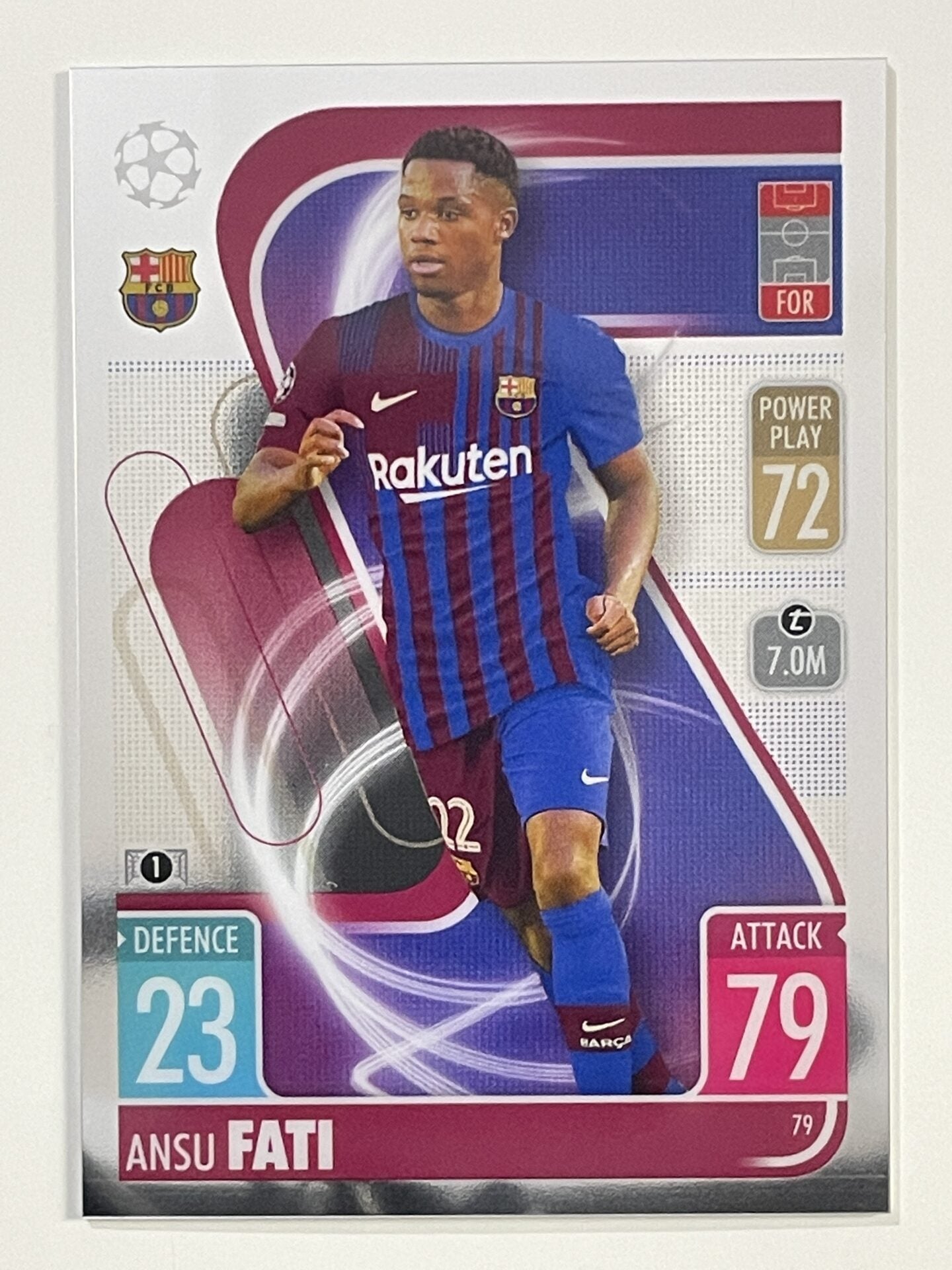 Ansu Fati Barcelona Topps Match Attax Chrome 2021 2022 Football Card