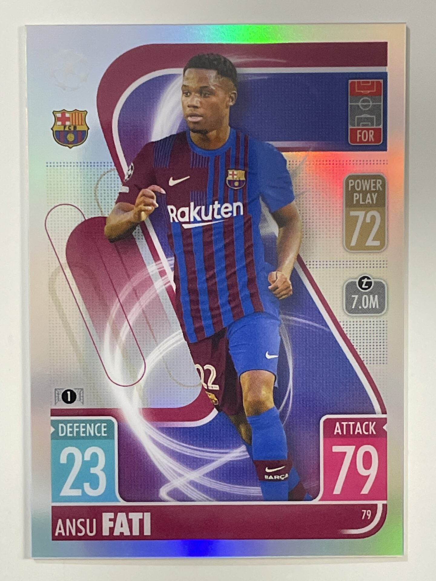 Ansu Fati Refractor Topps Match Attax Chrome 2021 2022