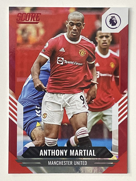 Anthony Martial Manchester United Base Red Lava Parallel Panini Premier League Score 2021 2022