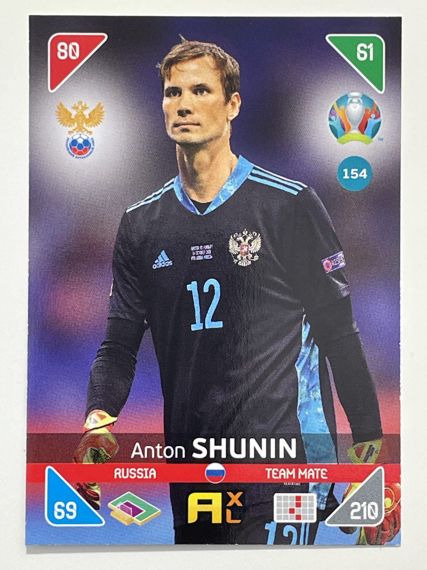 Anton Shunin Team Mates (Russia) Football Card – Euro 2020 Adrenalyn XL