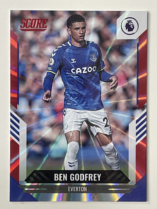 Ben Godfrey Everton Base Red Laser Parallel Panini Premier League Score 2021 2022