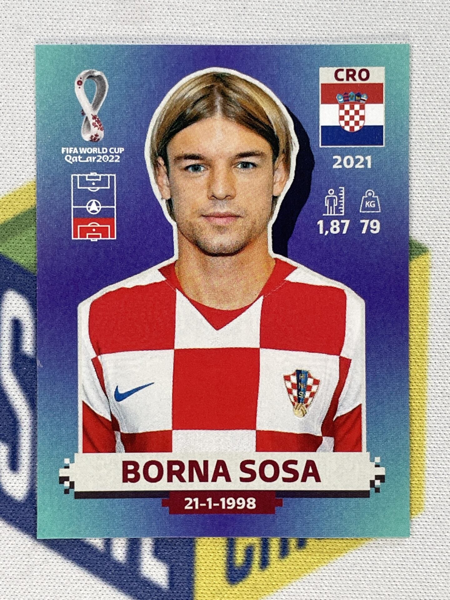 CRO9 Borna Sosa (Croatia) Panini World Cup 2022 Sticker – Solve ...