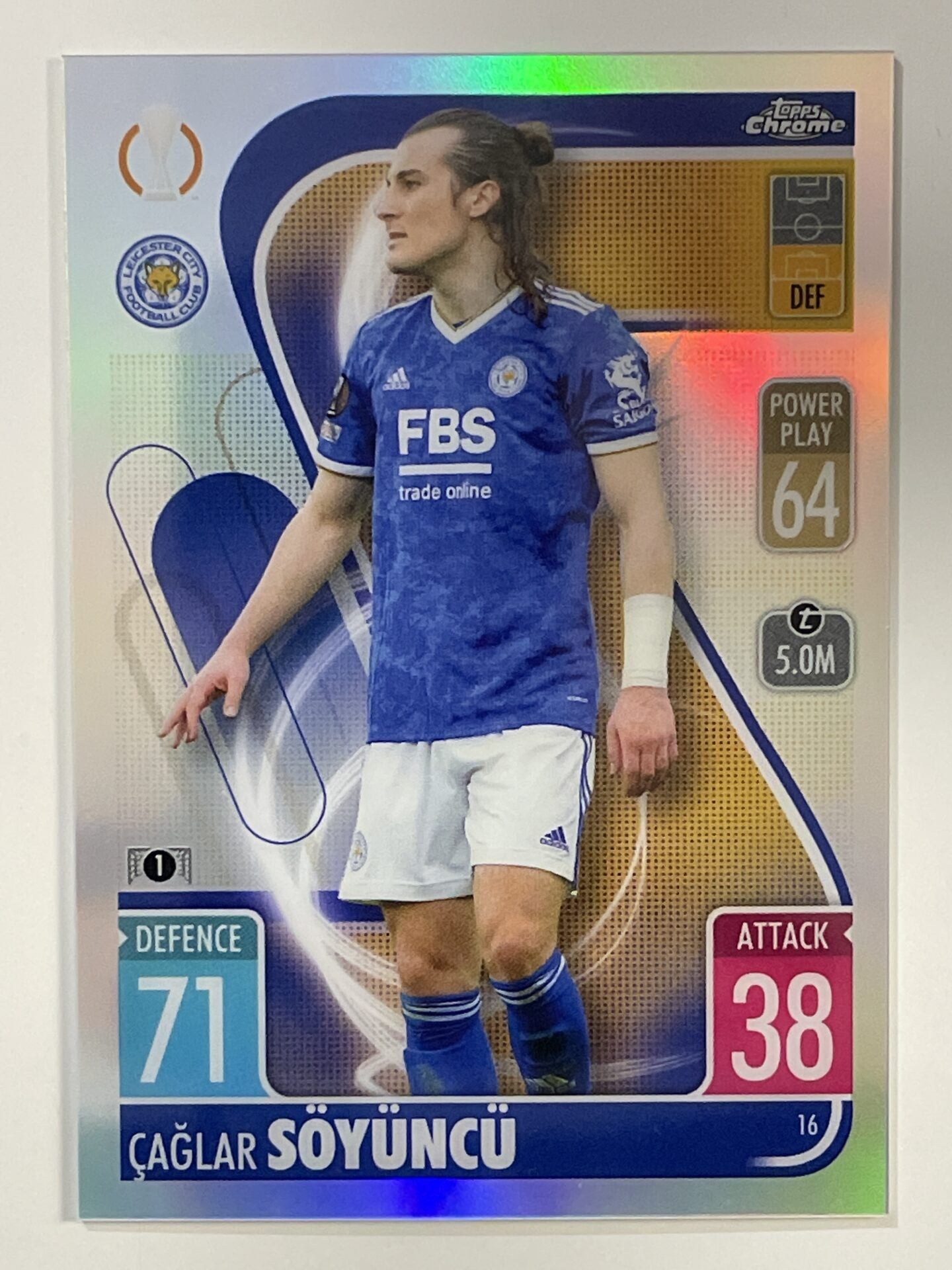 Caglar Soyuncu Refractor Topps Match Attax Chrome 2021 2022