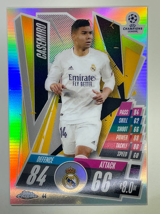 Casemiro Refractor Topps Chrome Match Attax card Football