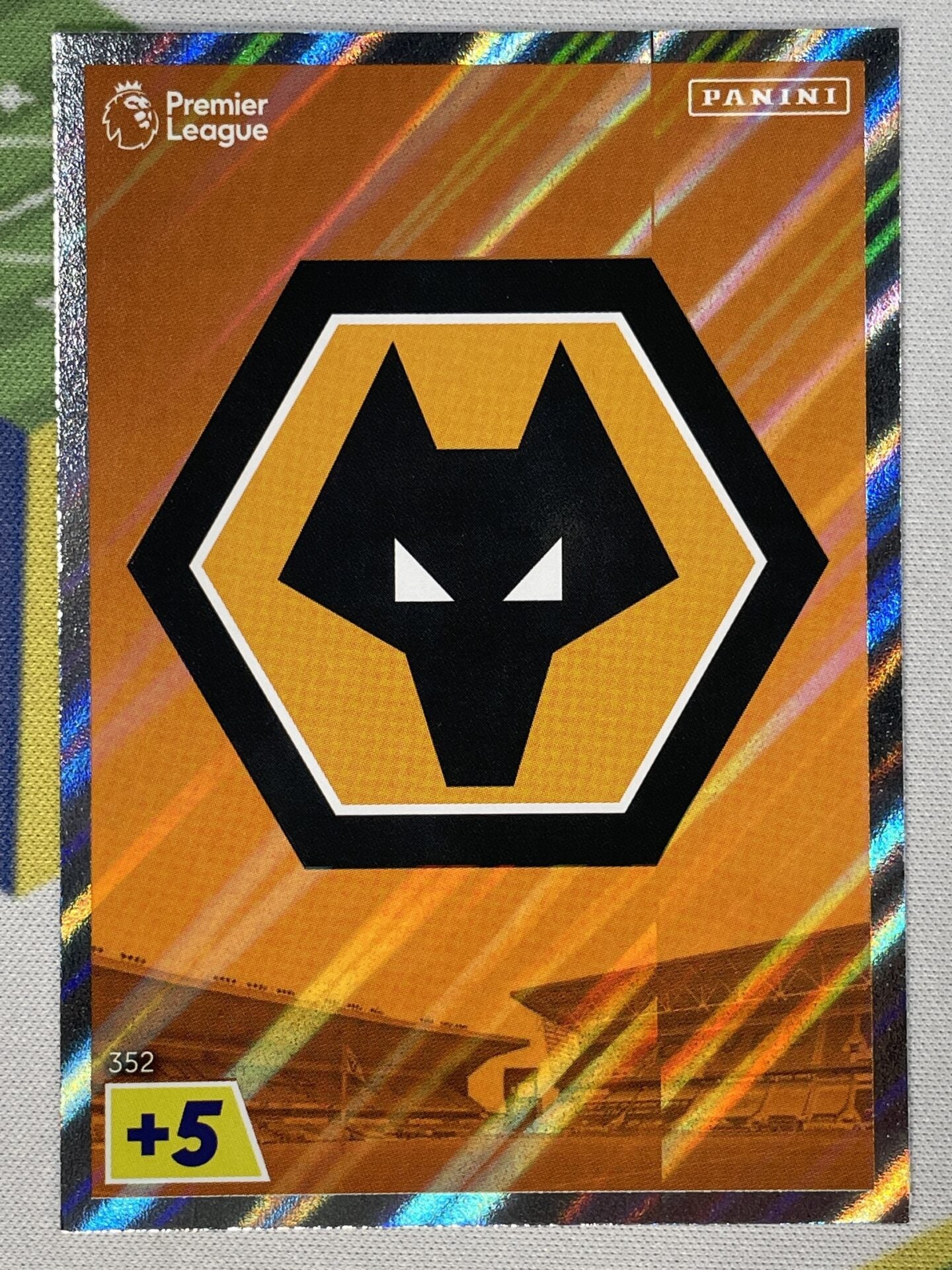 Panini Wolves 352 Club Badge Wolves Club Crest Panini Premier League Adrenalyn XL 20 ...
