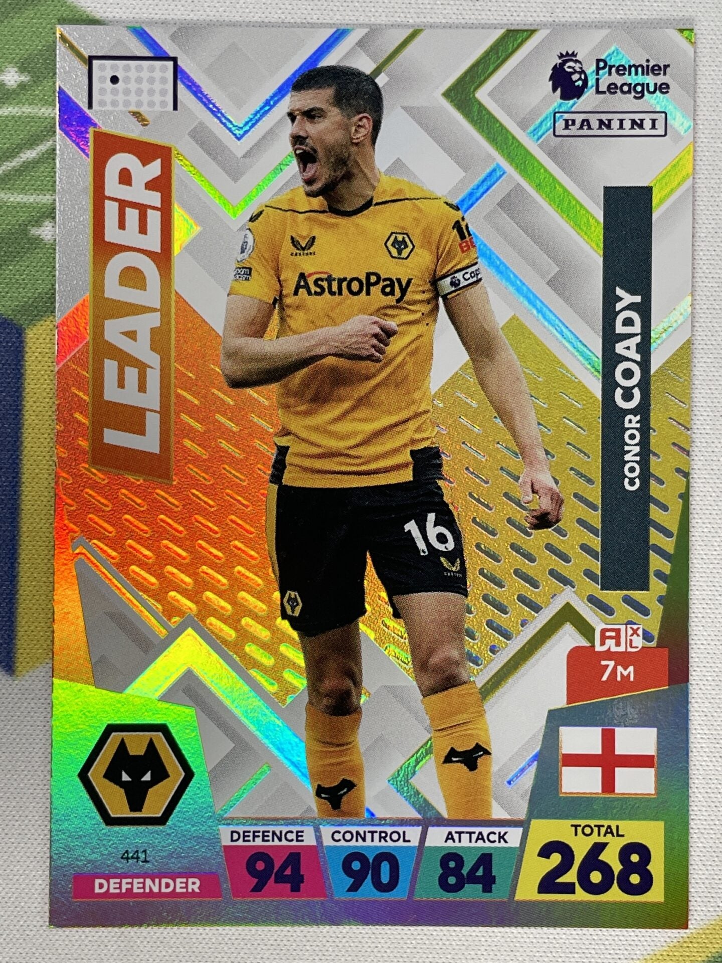 Panini Wolves 441 Conor Coady Wolves Leader Panini Premier League Adrenalyn XL 2023 ...