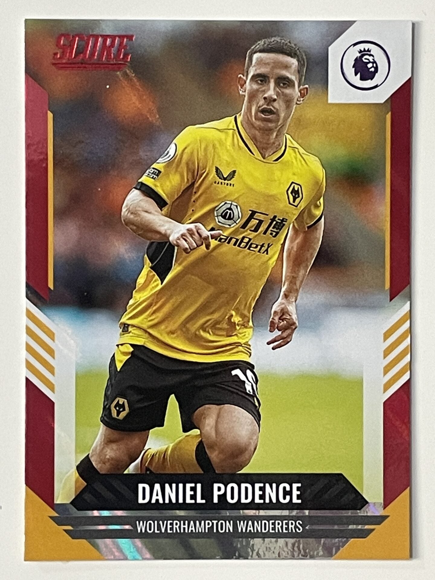 Panini Wolves Base Red Lava Parallel 089 Daniel Podence Wolves Panini Premier League ...