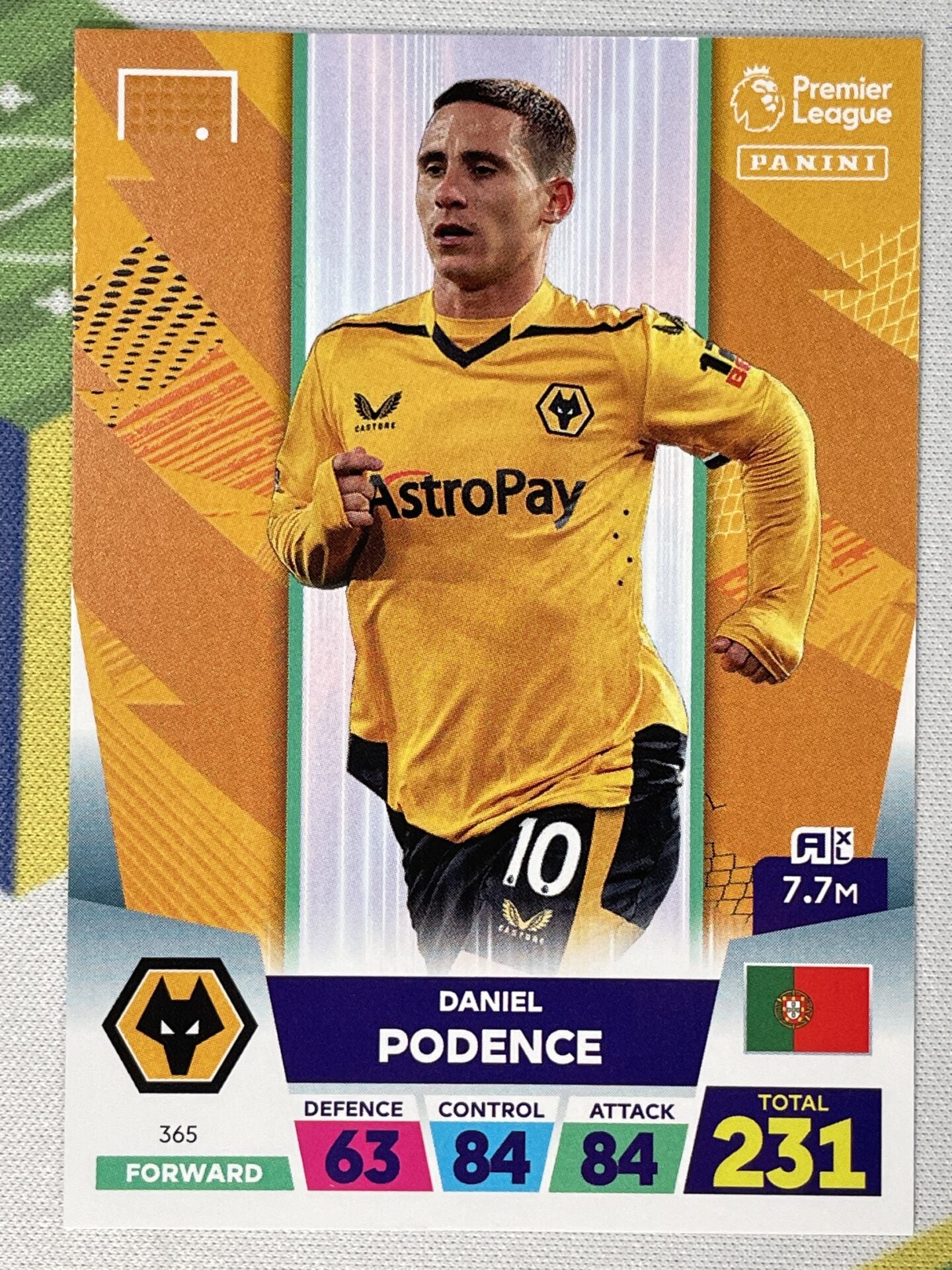 Panini Wolves 365 Daniel Podence Wolves Base Panini Premier League Adrenalyn XL 2023 ...