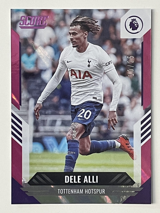 Dele Alli Tottenham Hotspur Base Pink Lava Parallel Panini Premier League Score 2021 2022
