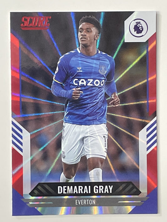 Demarai Gray Everton Base Red Laser Parallel Panini Premier League Score 2021 2022