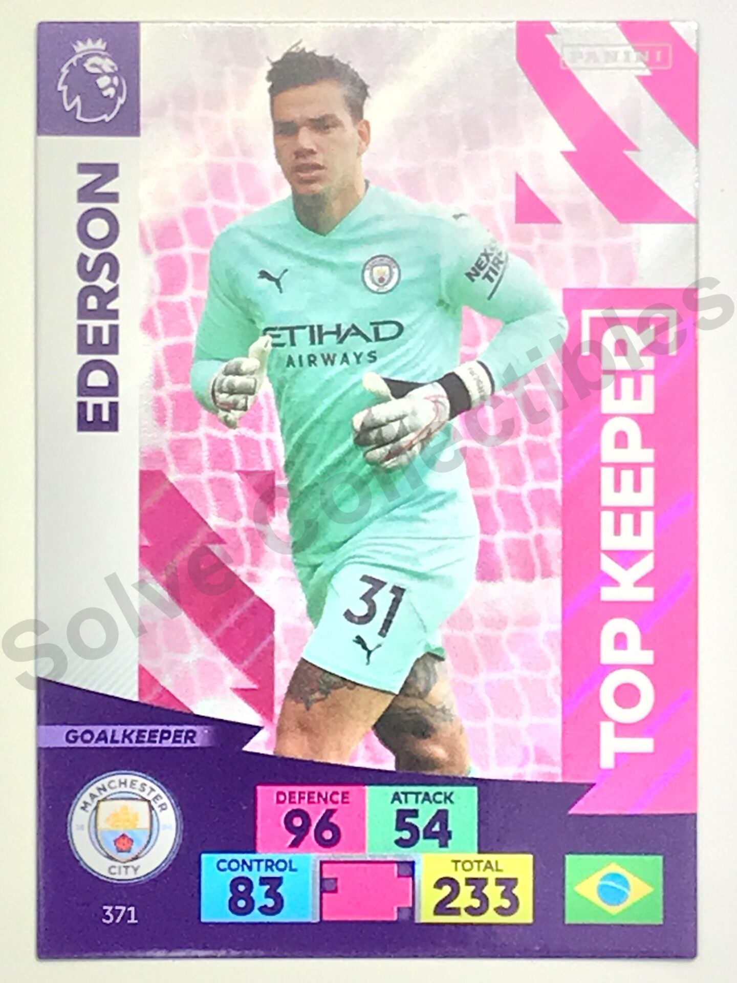 Ederon 371 Ederson Top Keeper (Manchester City) Premier League Adrenalyn XL 2 ...