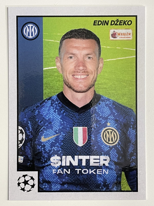 Edin Dzeko Inter Milan Base Topps Merlin Heritage 97 UEFA Champions League Card