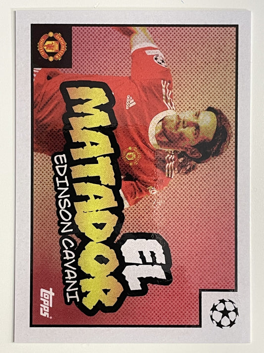 Edinson Cavani Manchester United Graphic Topps Merlin Heritage 97 UEFA Champions League Card