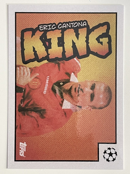 Eric Cantona Manchester United Graphic Topps Merlin Heritage 97 UEFA Champions League Card