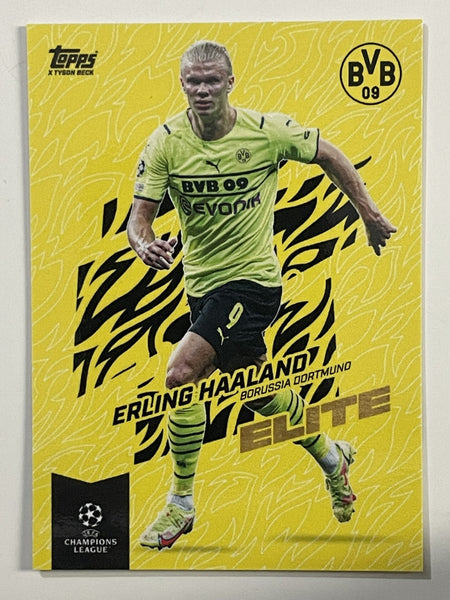 Erling Haaland Borussia Dortmund Elite Topps Gold 2021 UEFA