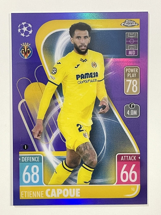 Etienne Capoue Purple Parallel Topps Match Attax Chrome 2021 2022