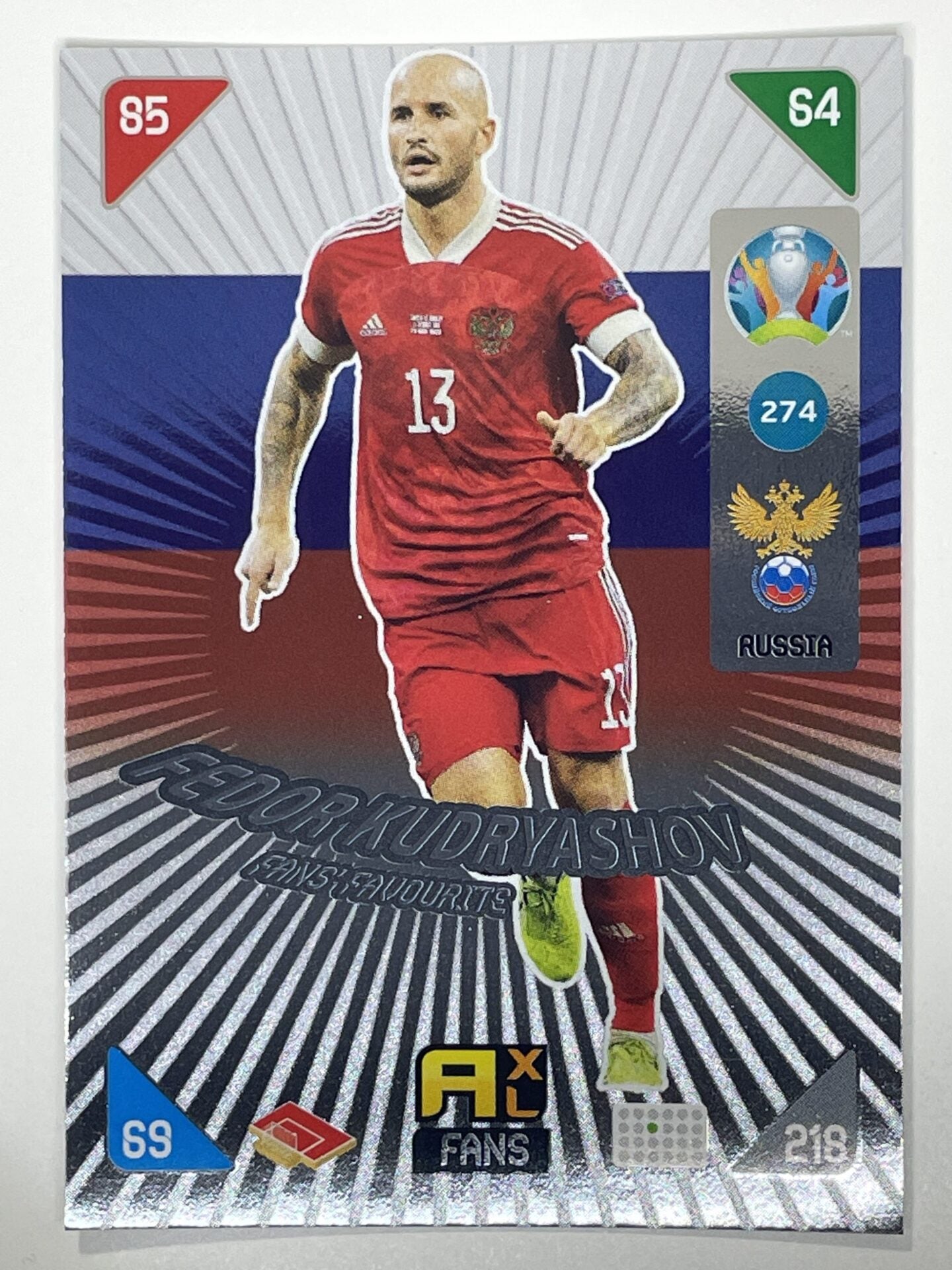 Fedor Kudryashov Fans Favourties (Russia) Football Card – Euro 2020 Adrenalyn XL