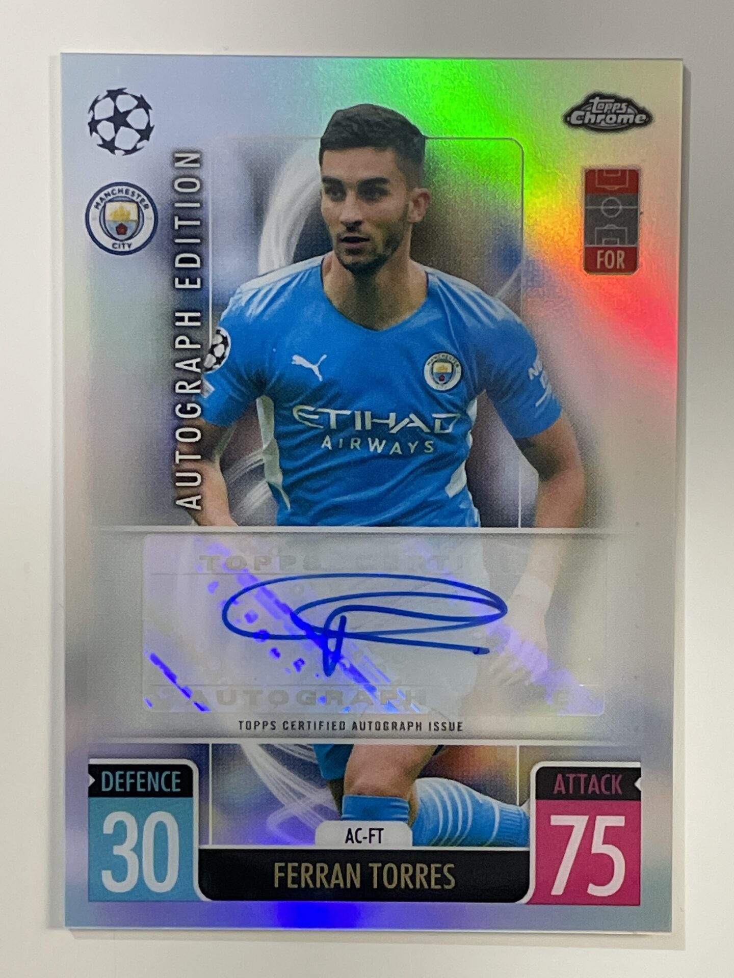 Ferran Torres Base Autograph #A-FT – 2022-23 Topps Finest UEFA - Sjcartier Ltd Ferran Torres Base Autograph #A-FT – 2022-23 Topps Finest UEFA - Sjcartier Ltd
