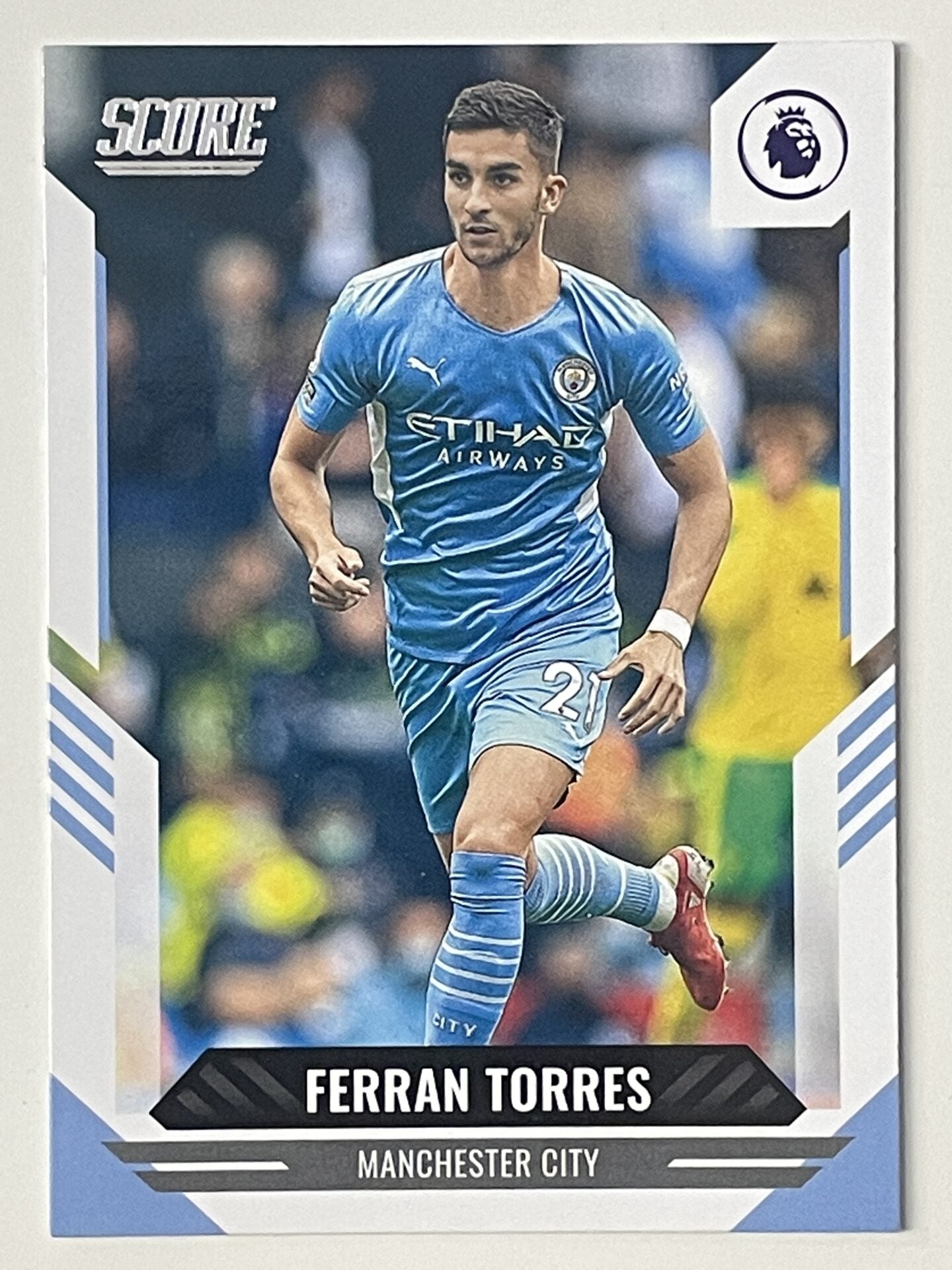 Ferran Torres Manchester City Base Panini Premier League Score 2021 2022