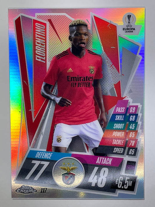 Florentino Refractor Topps Chrome Match Attax card Football
